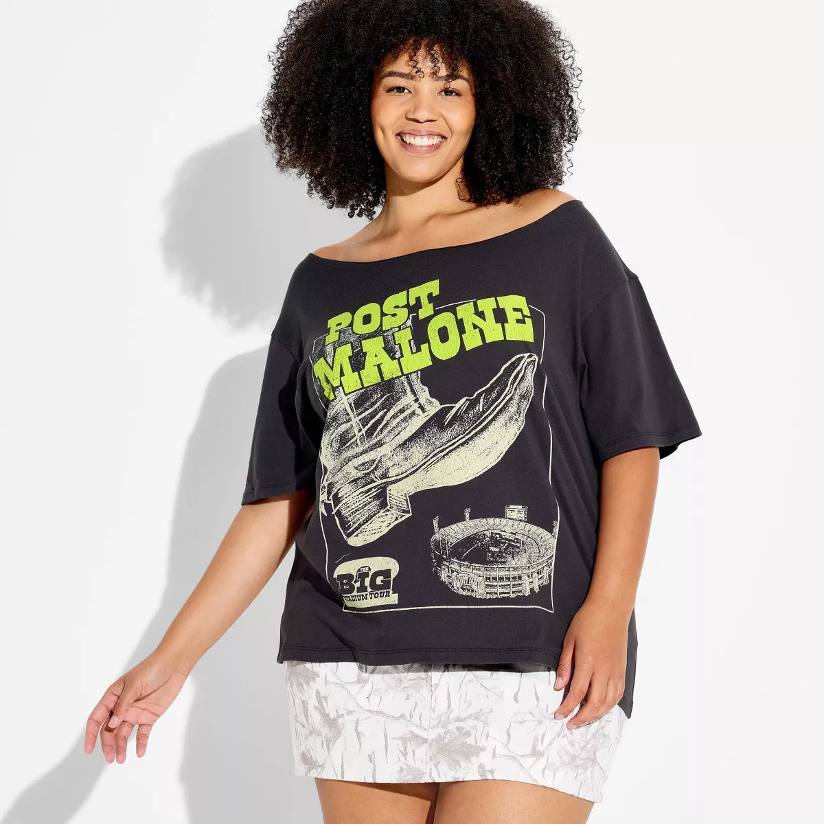 Women's Post Malone Tour Short Sleeve Graphic T-Shirt - Black 2X | Target
