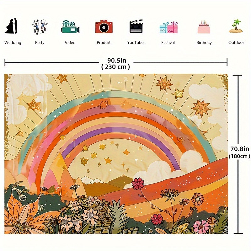 Vintage 70s 60  Background Fabric Retro Flowers - Temu | Temu Affiliate Program