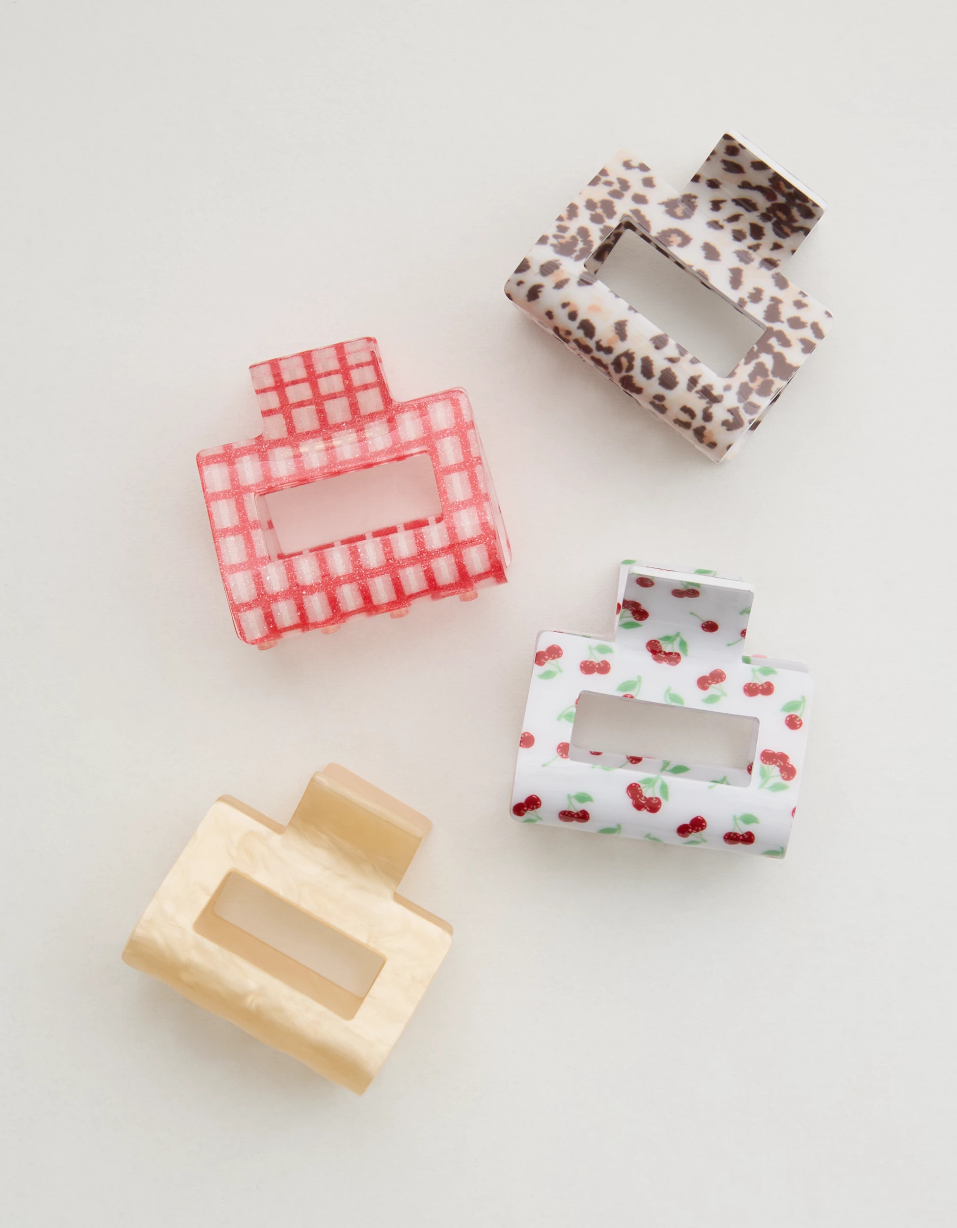 Aerie Square Hair Clip 4-Pack | Aerie