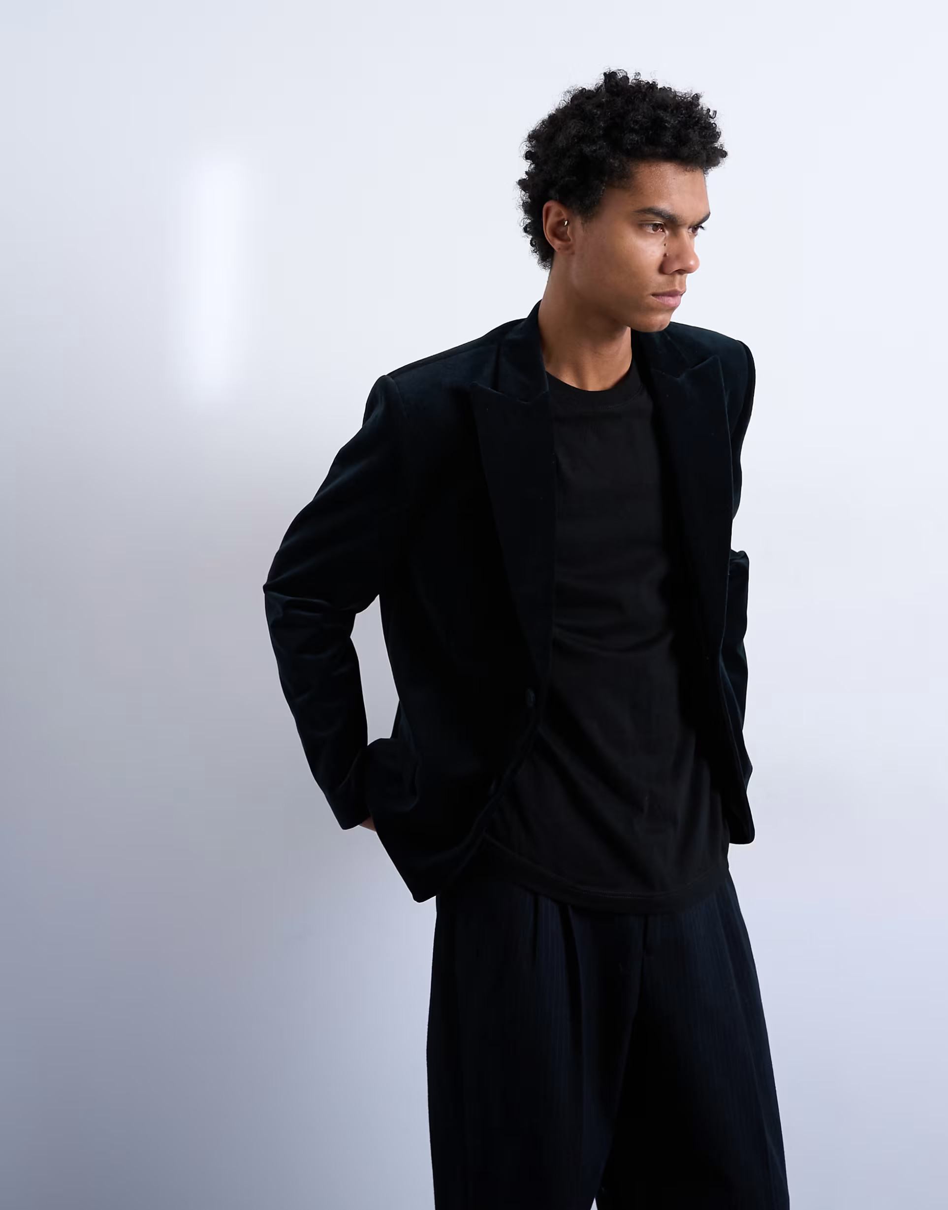 Topman \u2013 Samt-Blazer in Schwarz | ASOS (Global)