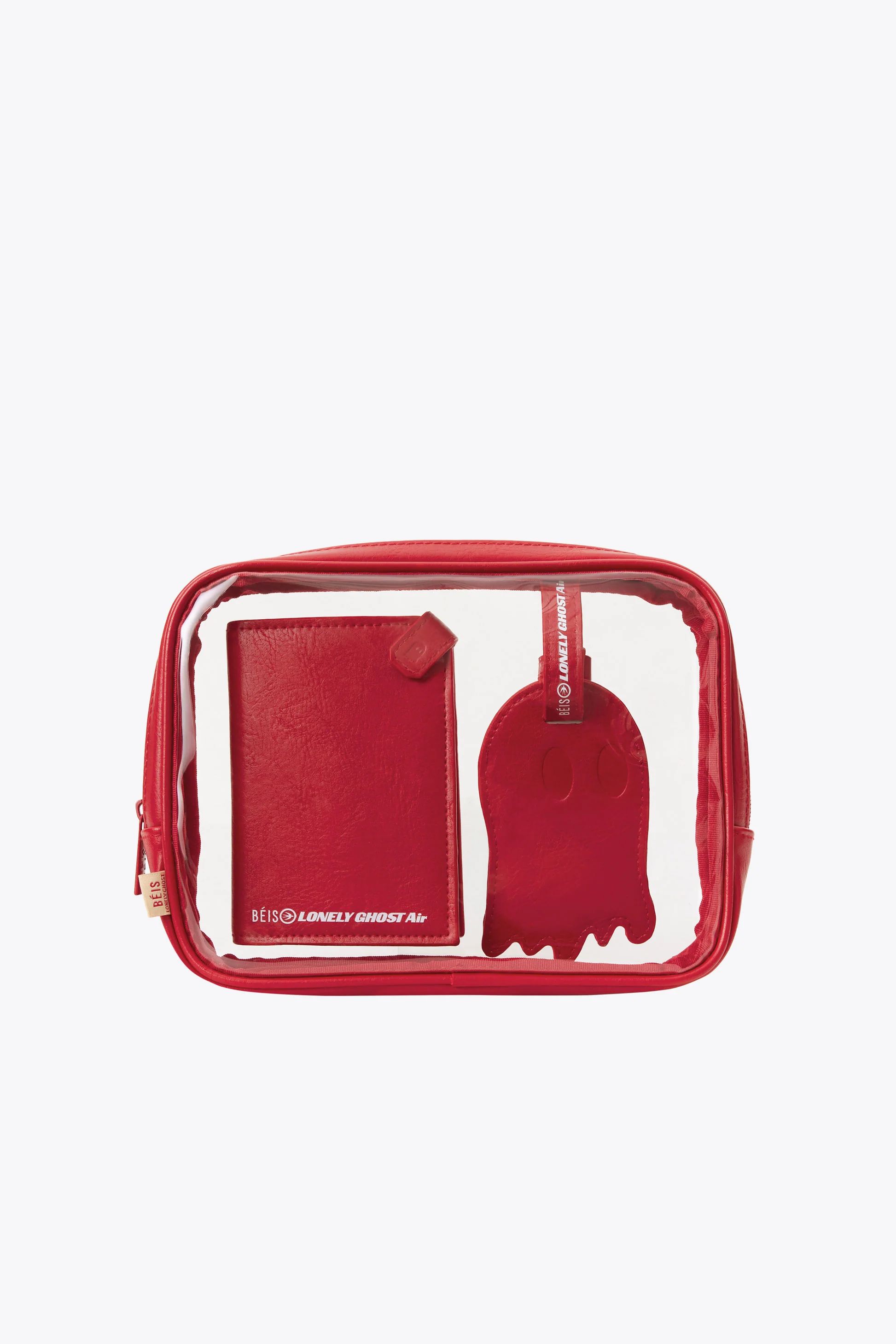 The Passport & Luggage Tag Set in Text Me Red | BÉIS Travel