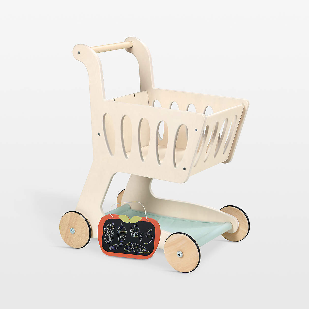 Tender Leaf Kids Wooden Shopping Cart Toy | Crate & Kids | Crate & Barrel