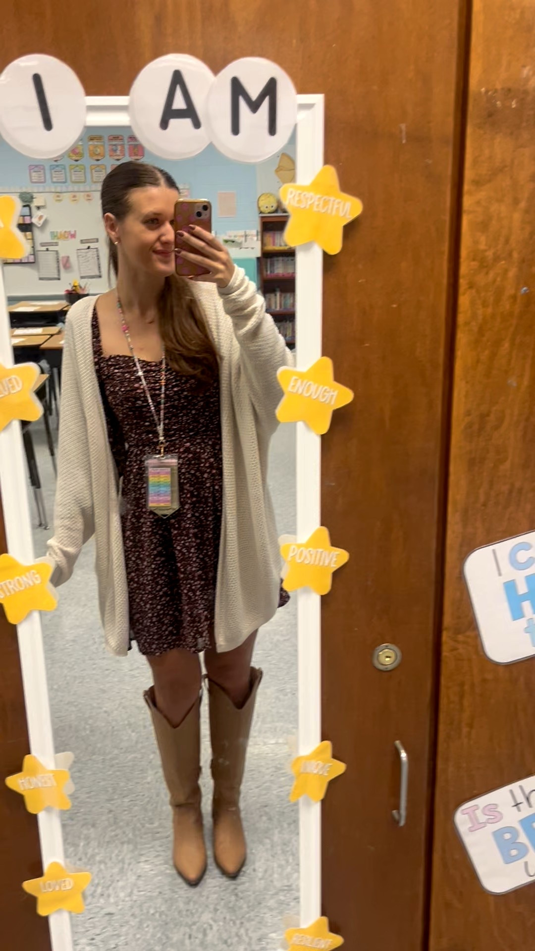 Fall teacher outfit of the day! Thanksgiving outfit inspiration. My absolute favorite floral dress! Styling boots for fall 

#LTKgrwm #LTKSeasonal #LTKootd