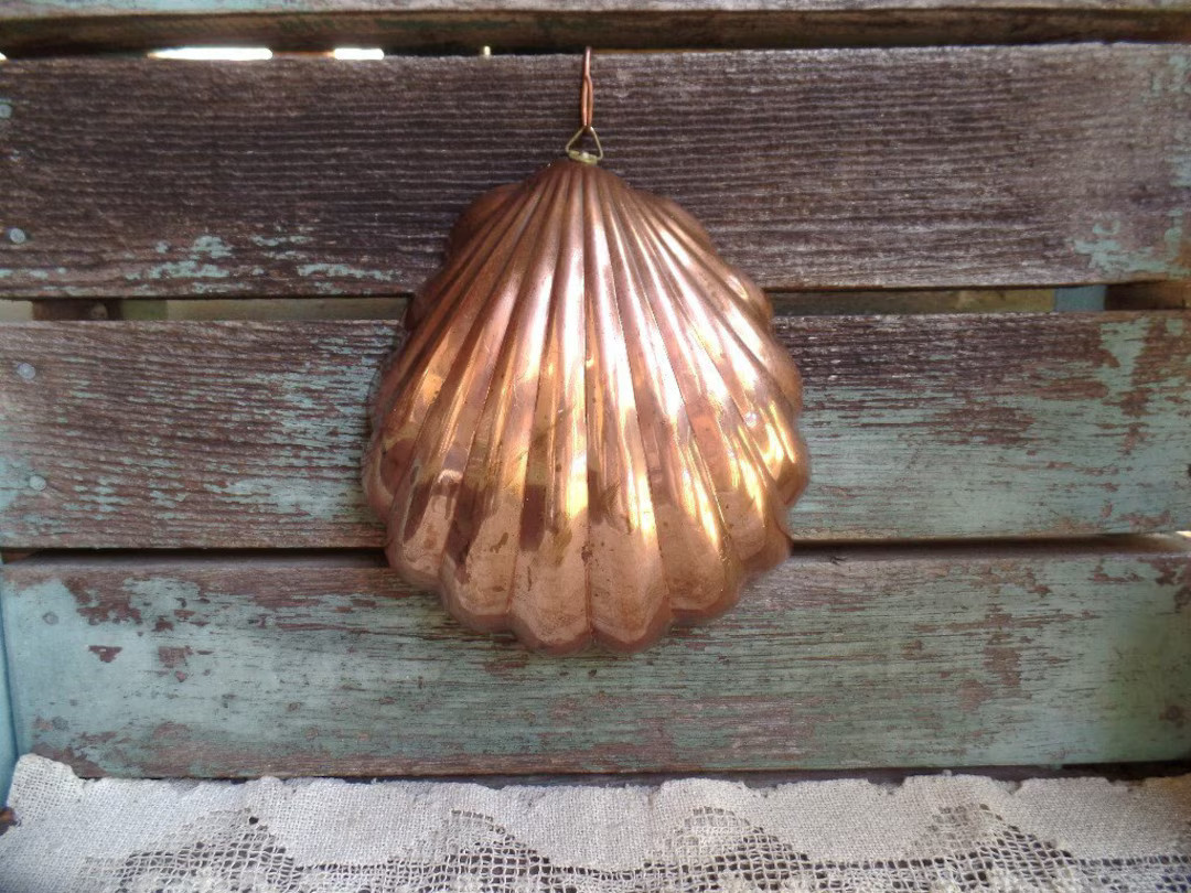 Vintage Copper Mold Shell Design Copper Wall Plaque Kitchen Decor | Etsy (US)