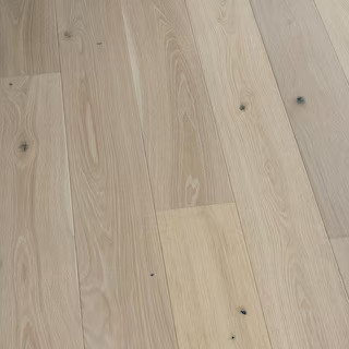 Malibu Wide Plank Marshalls French Oak 3/8 in. T x 6.5 in. W. Click Lock Wire Brushed Engineered ... | The Home Depot