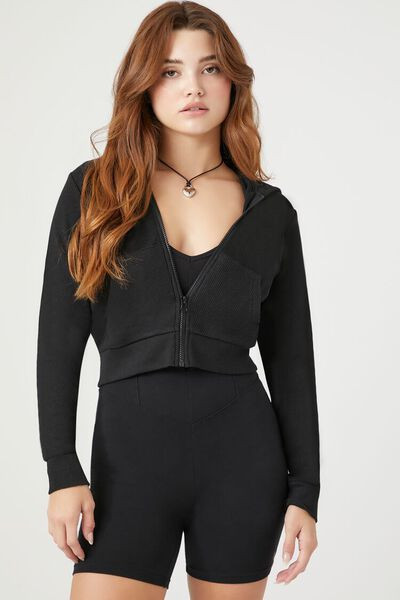 Cropped Zip-Up Hoodie | Forever 21 (US)