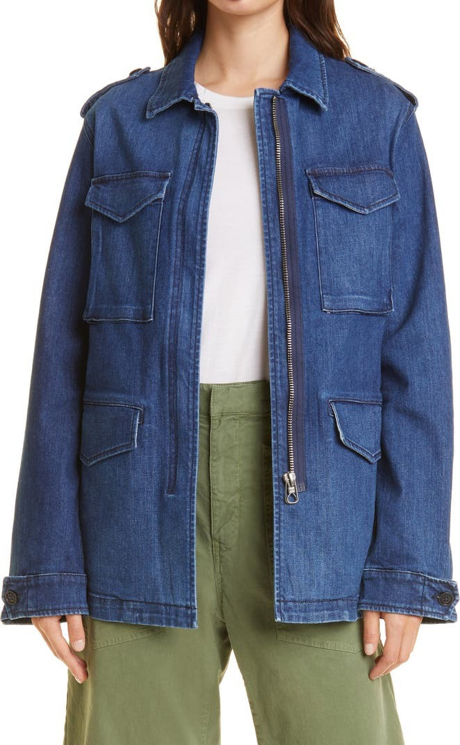 Wren Distressed Denim JacketNILI LOTAN | Nordstrom