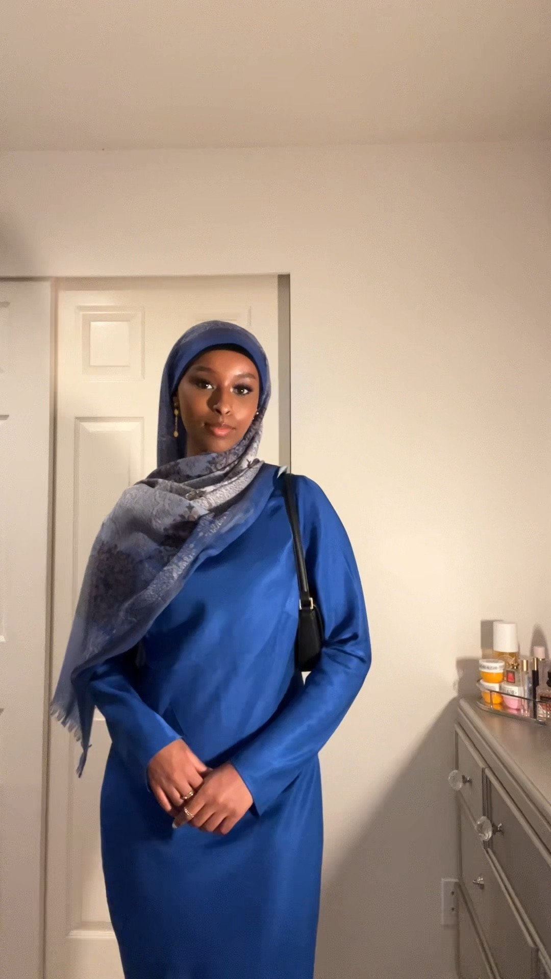 The perfect satin maxi dress , with no slits and long sleeve. 

#LTKunder50 #LTKFind #LTKstyletip