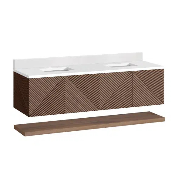 Marcello 72" Floating Double Bathroom Vanity Set | Perigold