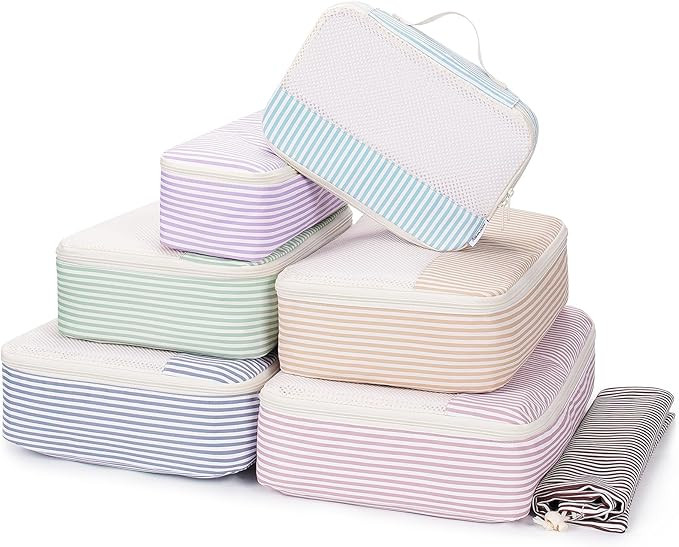 Narwey 7 Teilige Koffer Organizer Set, Packing Cubes Backpack Rucksack Organizer Set Kofferorgani... | Amazon (DE)