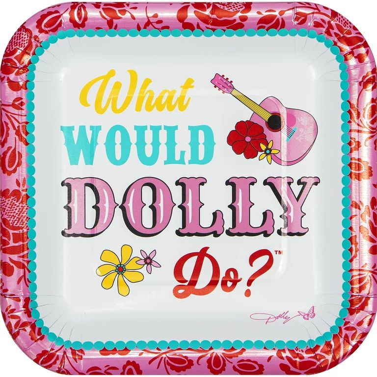 Dolly Parton What Would Dolly Do Dessert and Appetizer Paper Plates, 10 Ct - Walmart.com | Walmart (US)