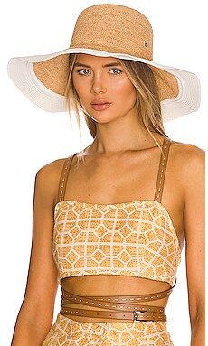 florabella Lucia Brim Sunhat in Natural & White from Revolve.com | Revolve Clothing (Global)