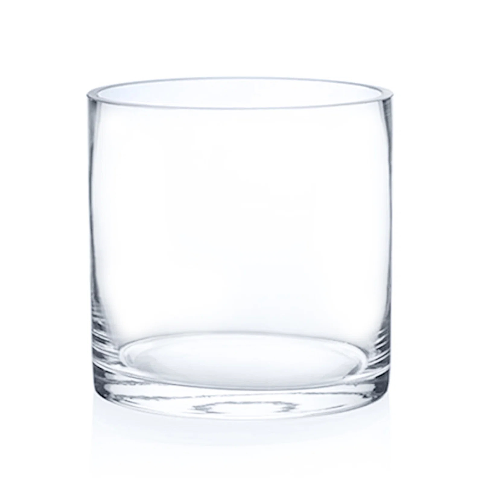 5 Inches Wide Clear Cylinder Glass Flower Vase | Wayfair North America