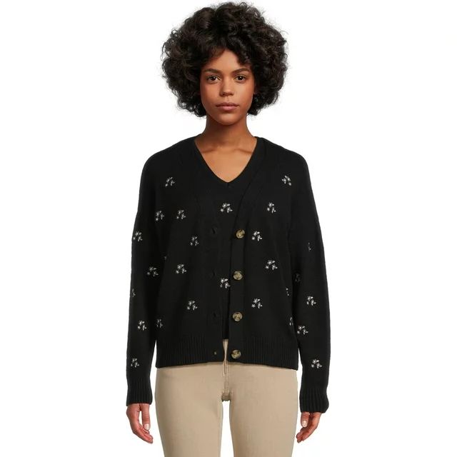 Time and Tru Women's Embroidered Tank Top and Cardigan Set, 2-Piece, Sizes XS-XXXL | Walmart (US)