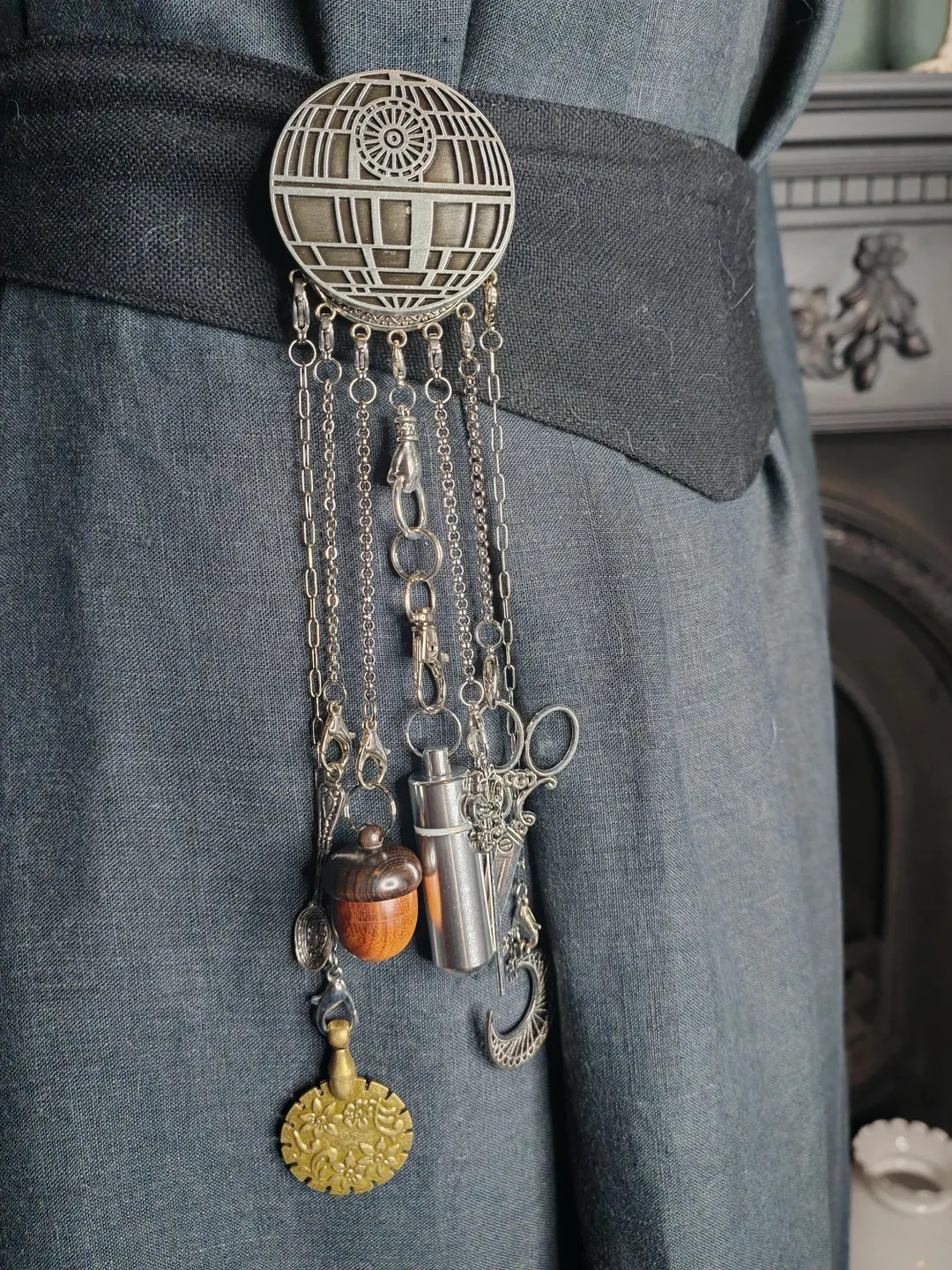 Victorian inspired chatelaine with 7 chains & tools. | Etsy (US)