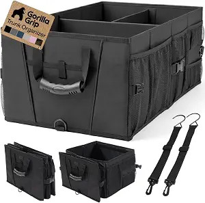 GORILLA GRIP Trunk Organizer for SUV and Cars, Large Capacity Collapsible Car Trunk Storage Organ... | Amazon (US)