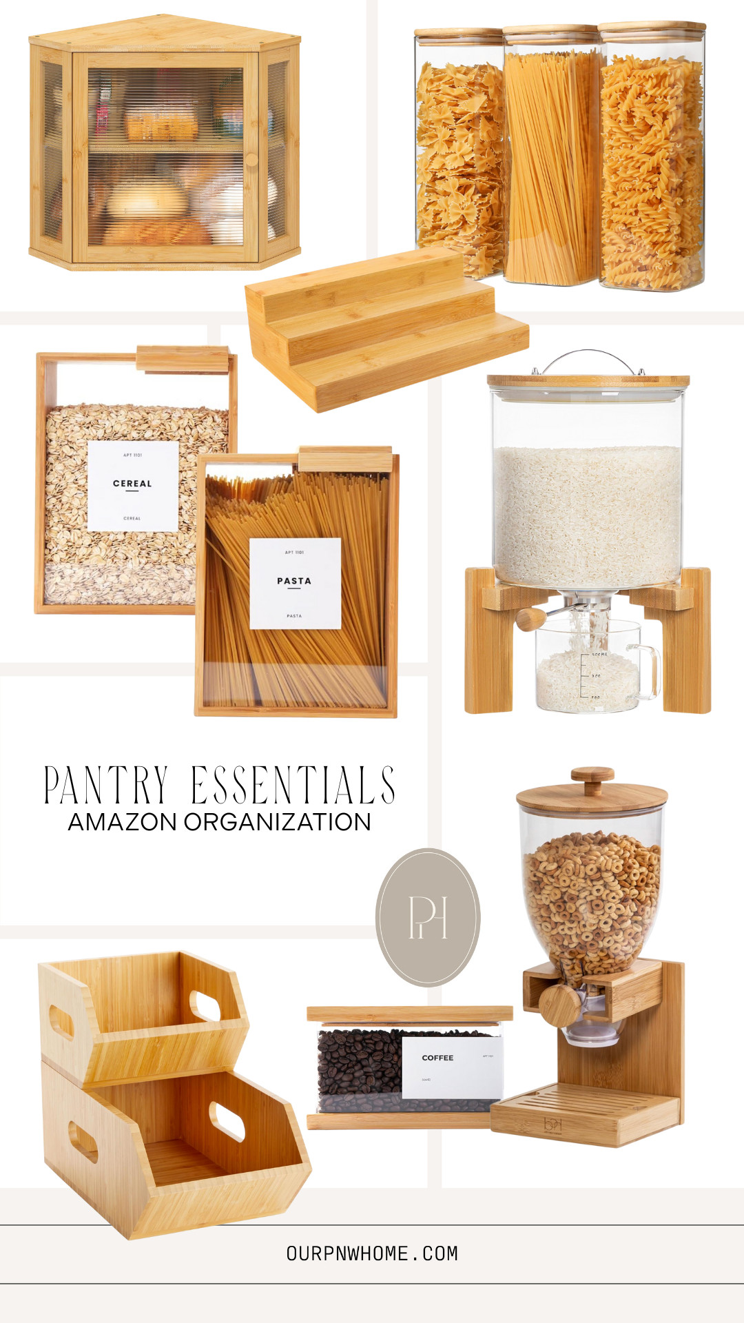 Amazon organization finds for the pantry!

home organization, dry goods canisters, glass canisters, pasta canisters, dry food storage, rice dispenser, cereal dispenser, wood baskets, pantry organization, kitchen organization,  wooden spice rack, bread box, coffee canister 

 #LTKSeasonal #LTKHome #LTKFindsUnder100