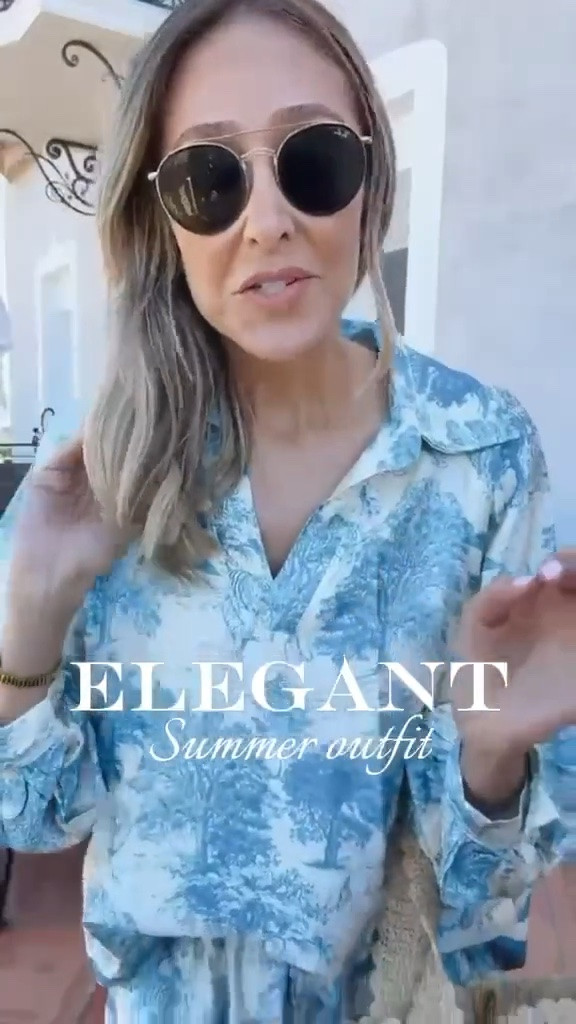 Elegant summer set 🩵
I’m loving this set, the fabric and the fitting are amazing, and the print reminds me so much of Dior. 
Fits true to size and I’m wearing size small
Summer outfits

#LTKU #LTKootd #LTKOver40