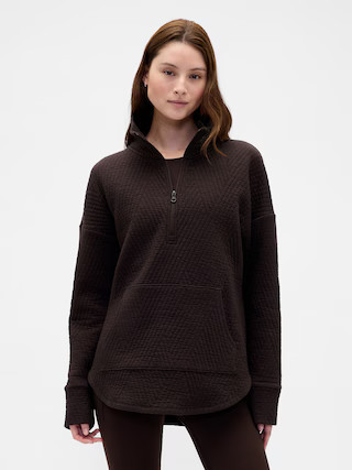 GapFit Quilted Jacquard Half-Zip Pullover | Gap (US)