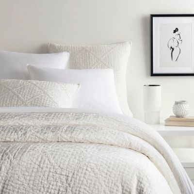 Parisienne Velvet Dove White Quilt | Annie Selke