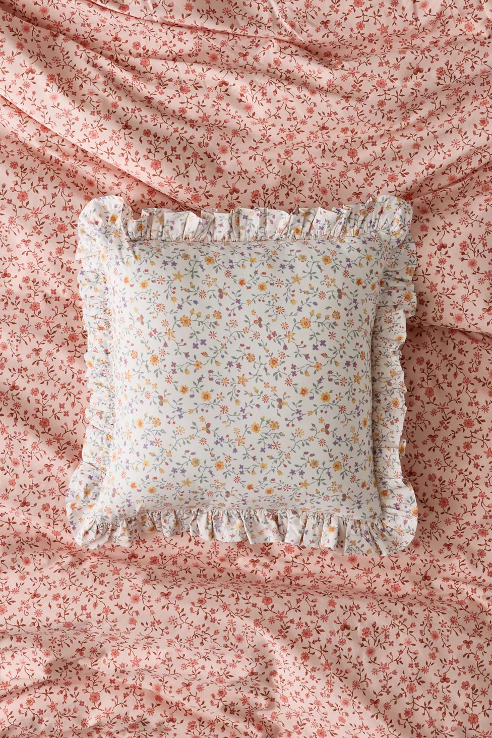 Harper Patterned Ruffle Throw Pillow | Urban Outfitters (US and RoW)