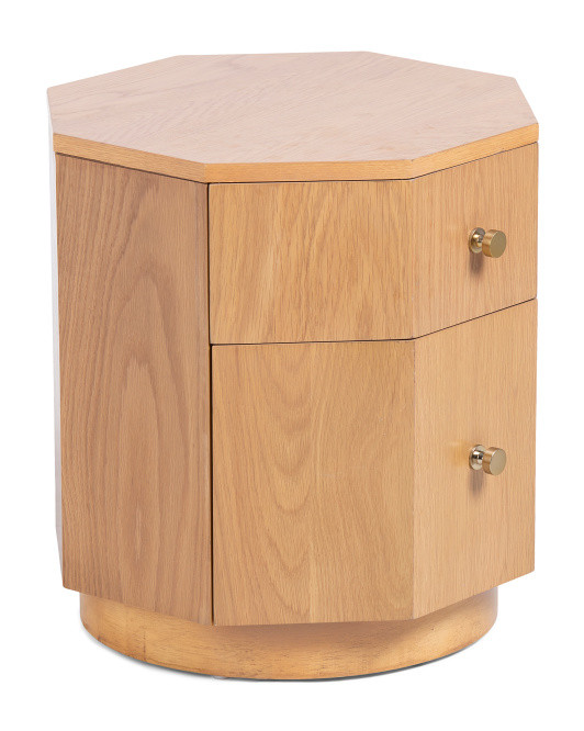 19x20 Hexagon 2 Drawer Side Table | TJ Maxx