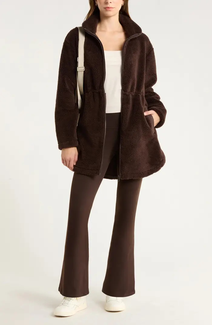 Faux Shearling Longline Jacket | Nordstrom
