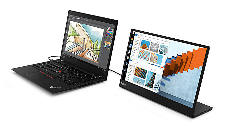 Lenovo™ ThinkVision M14 14" FHD IPS USB-C Portable Monitor, 6JZ113 | Office Depot and OfficeMax 