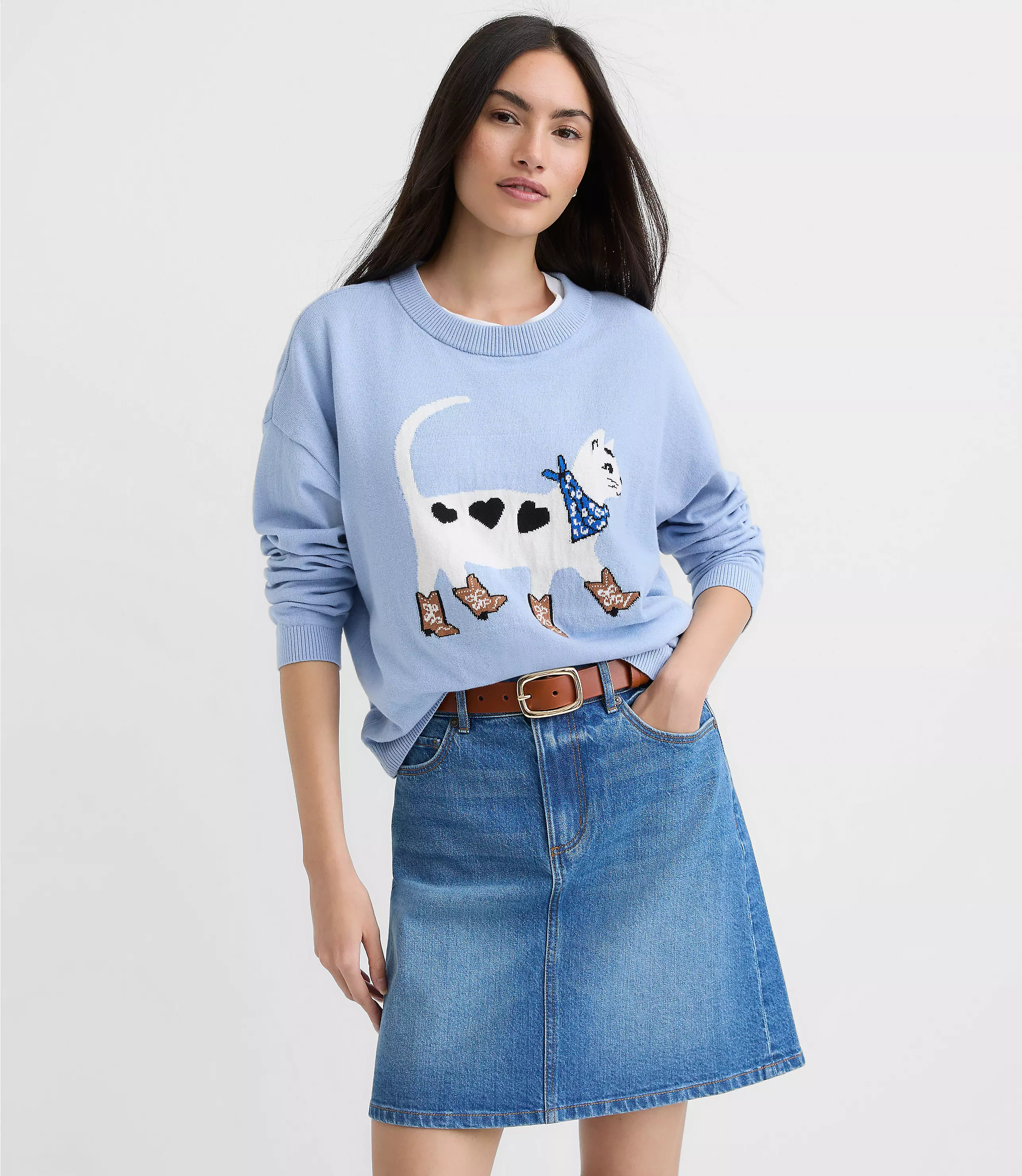 Cowboy Cat Sweater | LOFT