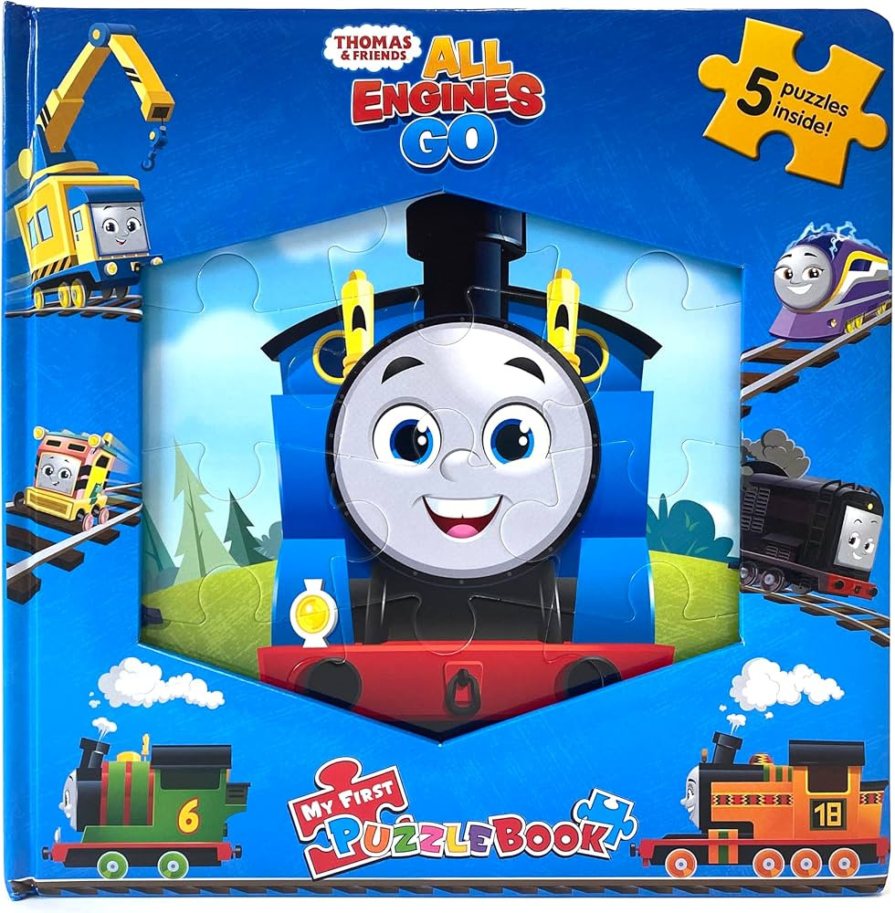 Thomas All Engines Go My First Puzzle Book - Jigsaw Puzzles for kids, 10-page board book, 5 puzzl... | Amazon (US)