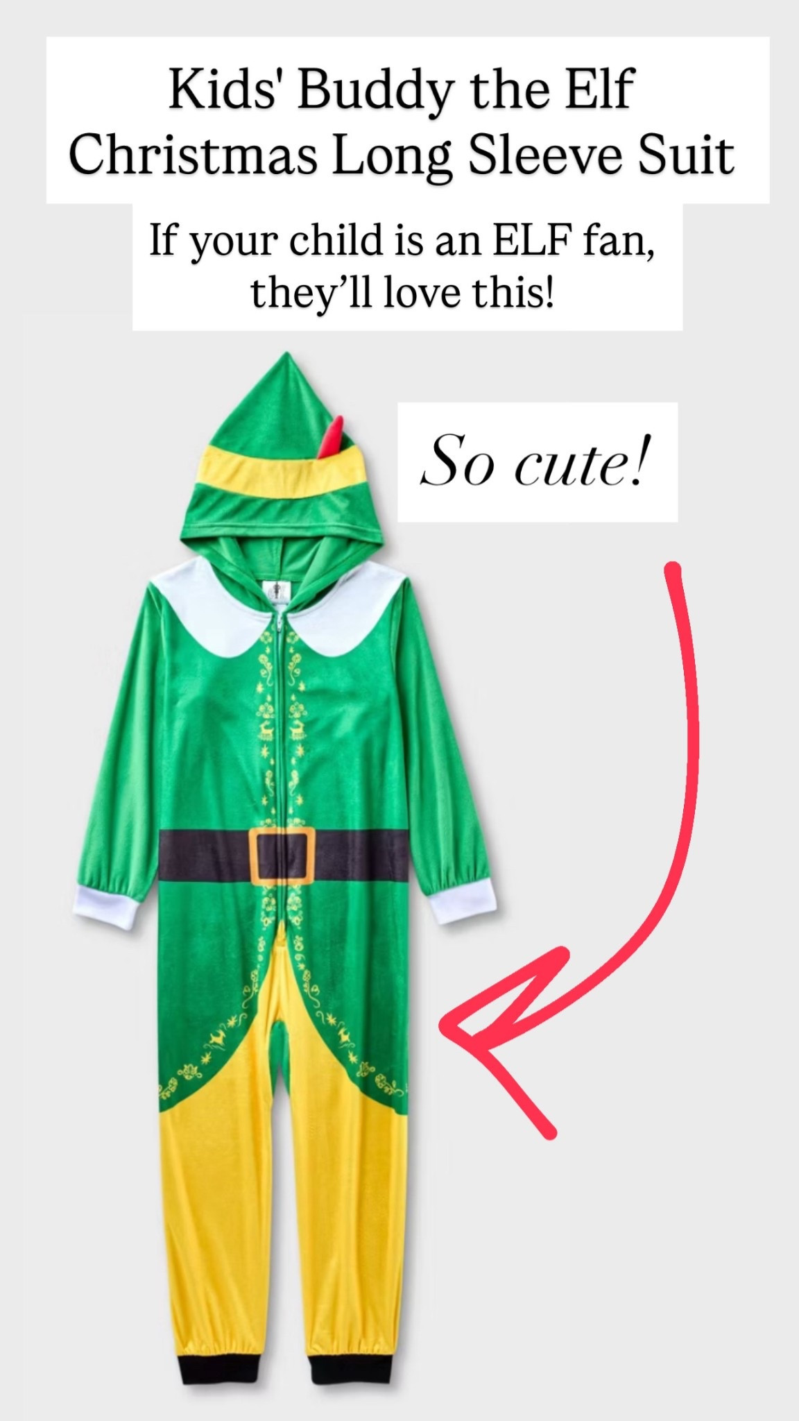 Kids' Buddy the Elf Christmas Long Sleeve Union Suit 

#LTKHoliday #LTKKids