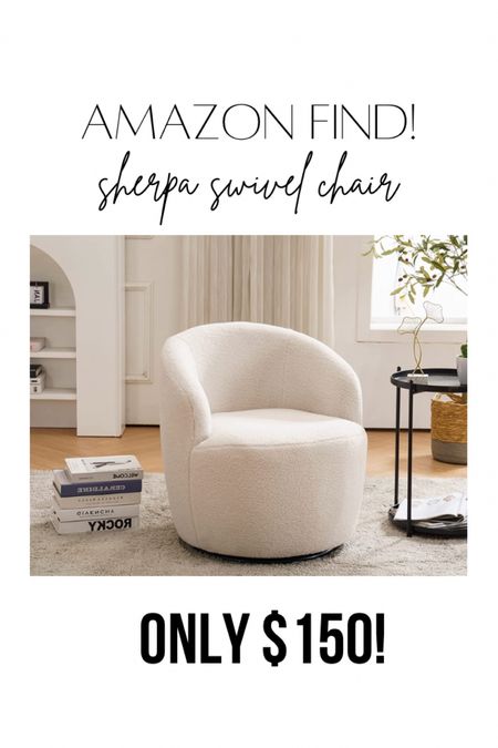 Amazon find, swivel chair, Sherpa chair 

#LTKhome