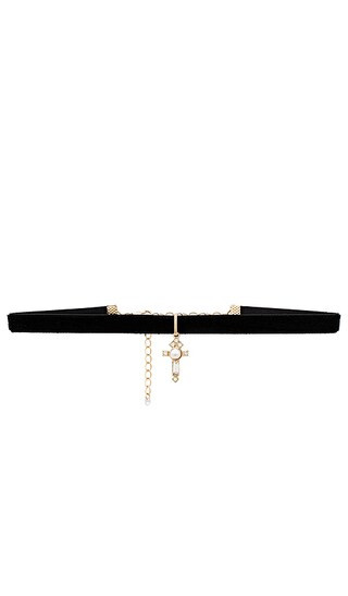 Cross Choker in Gold | Revolve Clothing (Global)