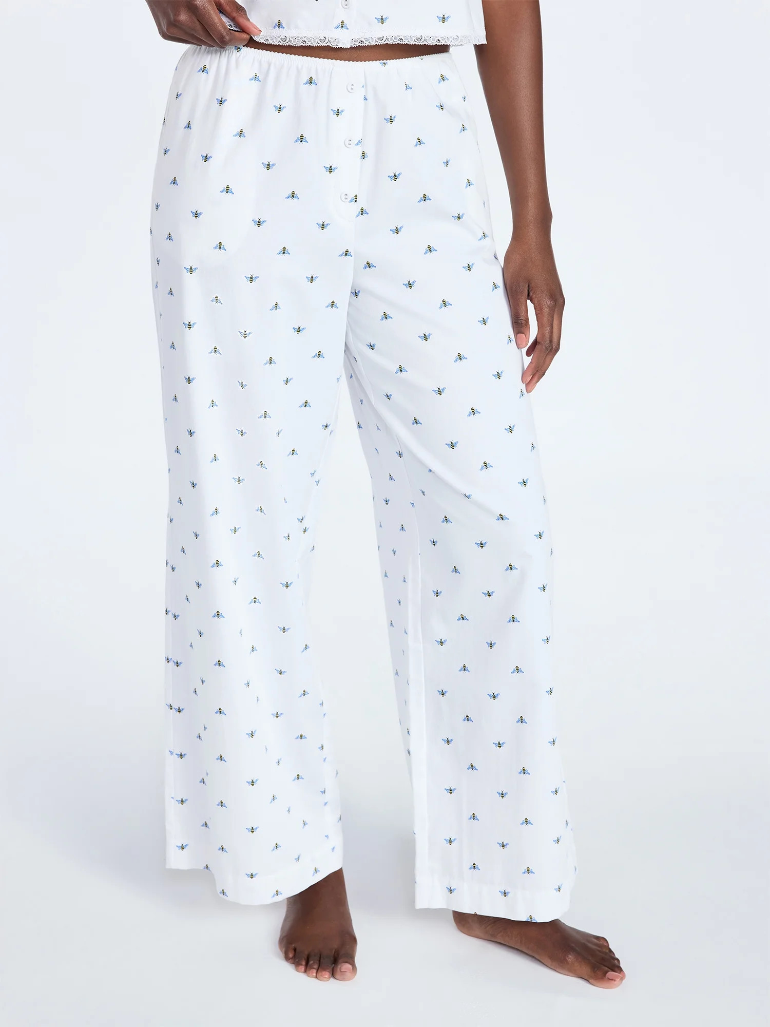 Joyspun Women's Poplin Sleep Pants, 31'' Inseam, Sizes XS-3X | Walmart (US)