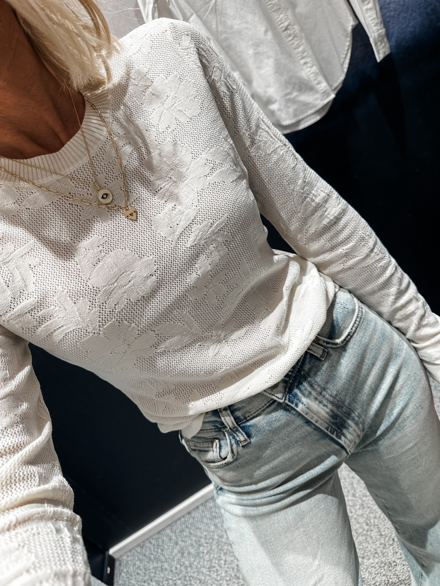 Date night 
Loved this lace top- I sized up to small
Not see through- just wear a nude bra 
Jeans - in a 24 - a bit long on me but have a raw hem- easy to shorten 

#LTKSaleAlert #LTKFallSale #LTKOver40