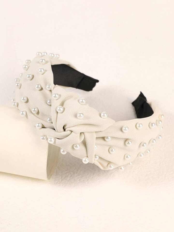 1pc Faux Pearl Decor Wide Hair Hoop | SHEIN