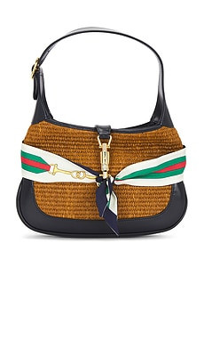 FWRD Renew Gucci Raffia Jackie 1961 Hobo Bag in Brown from Revolve.com | Revolve Clothing (Global)