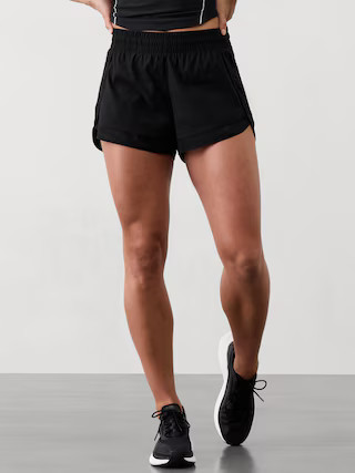 Mesh Racer Run Mid Rise 4 Short | Athleta
