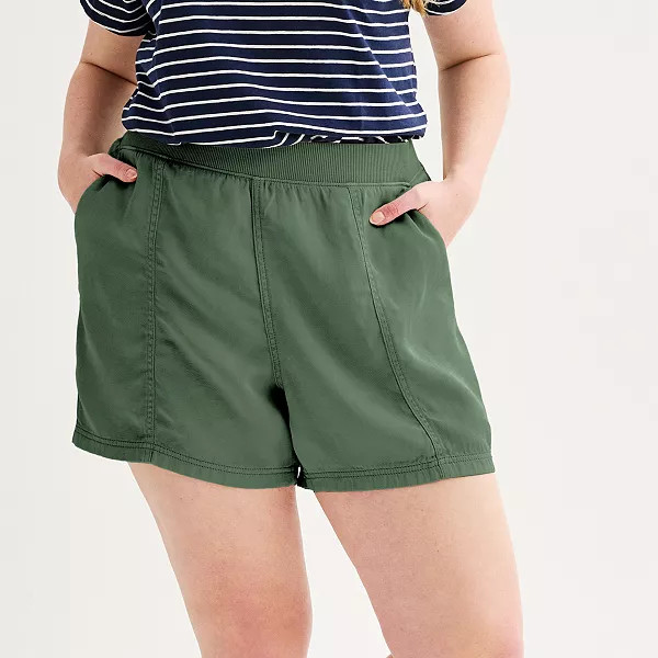 Plus Size Sonoma Goods For Life® Femme Linen-Blend Shorts | Kohl's