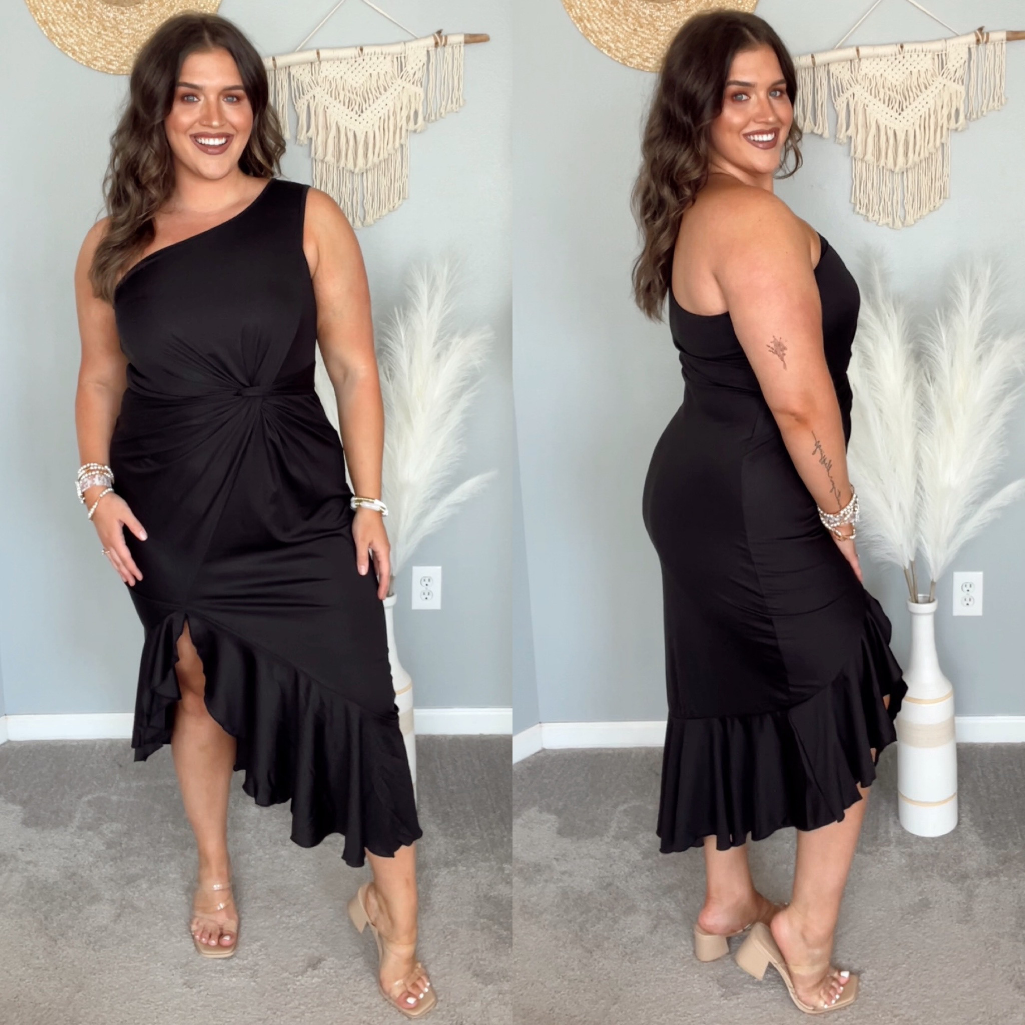 Midsize Summer formalwear wedding guest cocktail dress 🥂👗💒
Size: L 
#midsizeoutfits #dresses #mididress #ootn #weddingguestdress #littleblackdress #lbd #weddingguestoutfit #formalwear #cocktaildress #heels #accessories #affordablefashion #amazonfinds 

#LTKcurves #LTKstyletip #LTKwedding