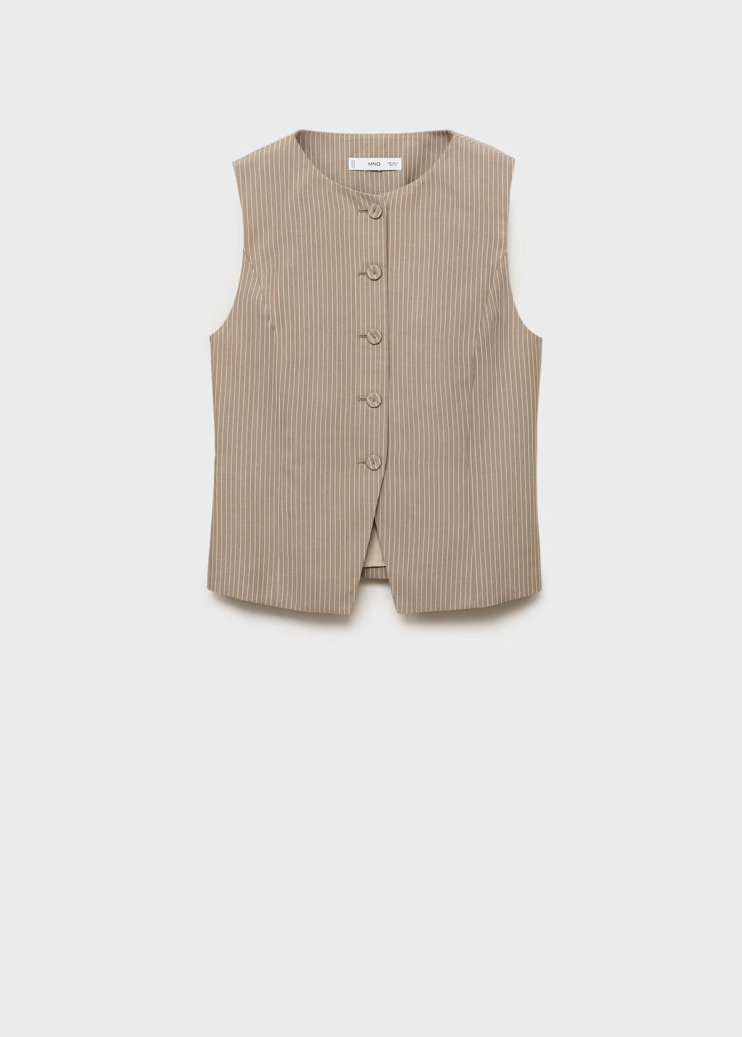 Striped lyocell suit vest - Women | MANGO USA | Mango (US/MX/AU)