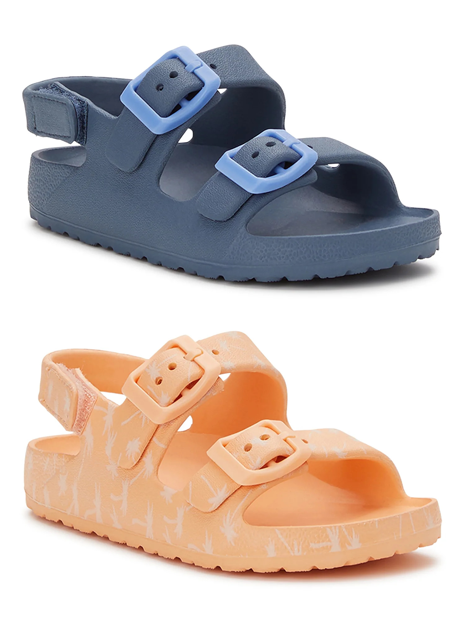Wonder Nation Toddler Boys Two Buckle EVA Sandal Bundle 2 Pack, Sizes 5/6-11/12 | Walmart (US)