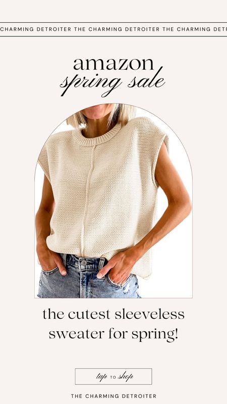 Cute sleeveless spring sweater for the Amazon spring sale

#LTKsalealert #LTKSeasonal #LTKfindsunder50