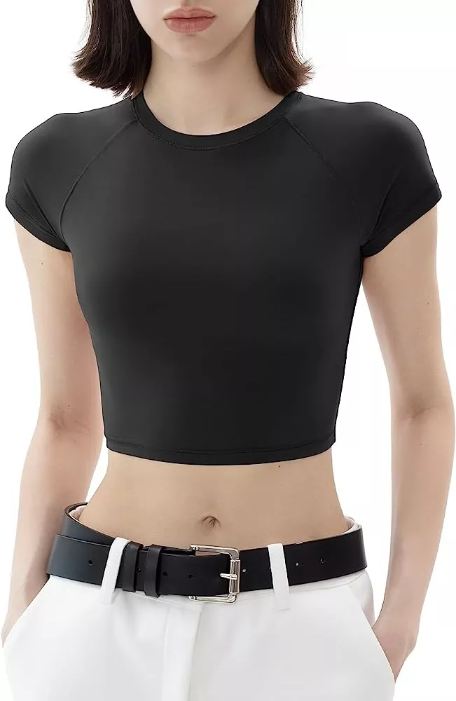 PUMIEY Women's Short Sleeve Crop … curated on LTK