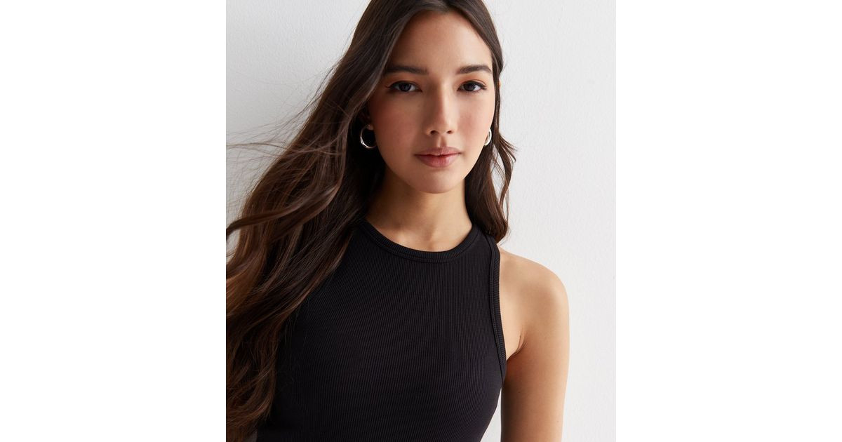 Black Ribbed Racer Vest
						
						Add to Saved Items
						Remove from Saved Items | New Look (UK)