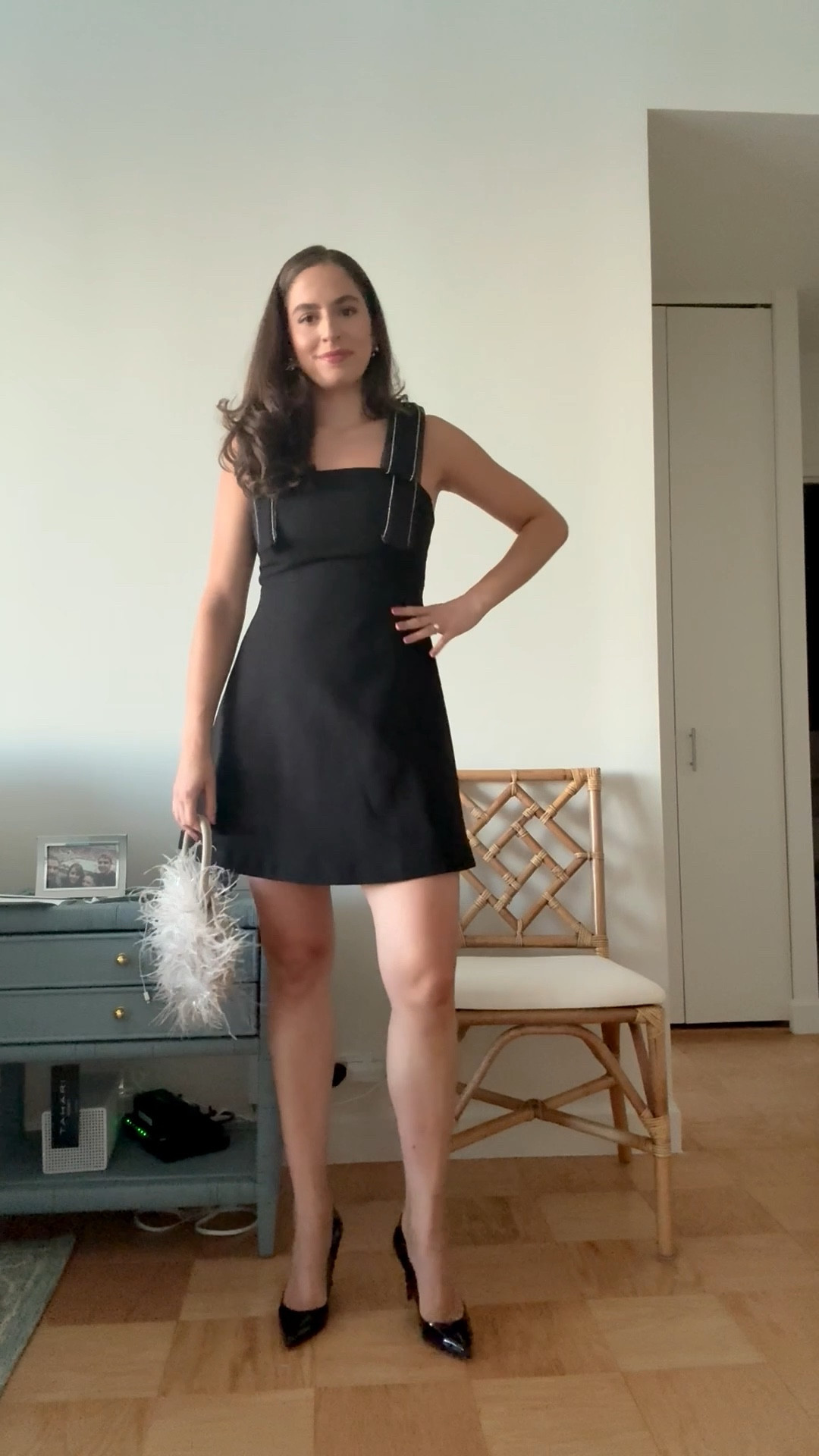 Little black dress, cocktail party, cocktail dress, holiday party, wedding, wedding guest dress, black heels, loubitons, Christian loubitons, black pointy heels, feather bag, loeffler Randall bag, fall wedding, winter wedding, cocktail attire wedding, wedding guest dress, feather clutch

#LTKSeasonal #LTKStyleTip #LTKWedding