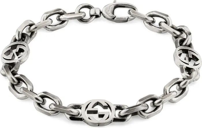 Gucci Interlocking G Silver Chain Bracelet | Nordstrom | Nordstrom