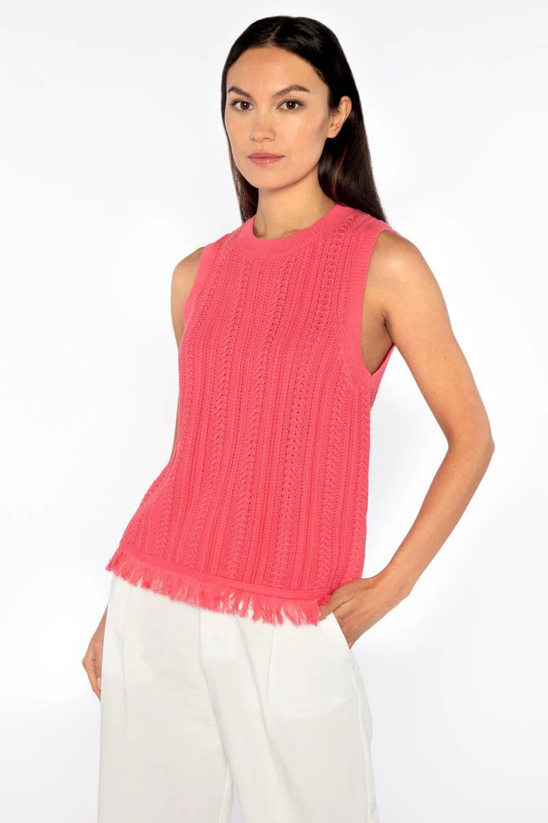 TEXTURED FRINGE TANK | Kinross Cashmere