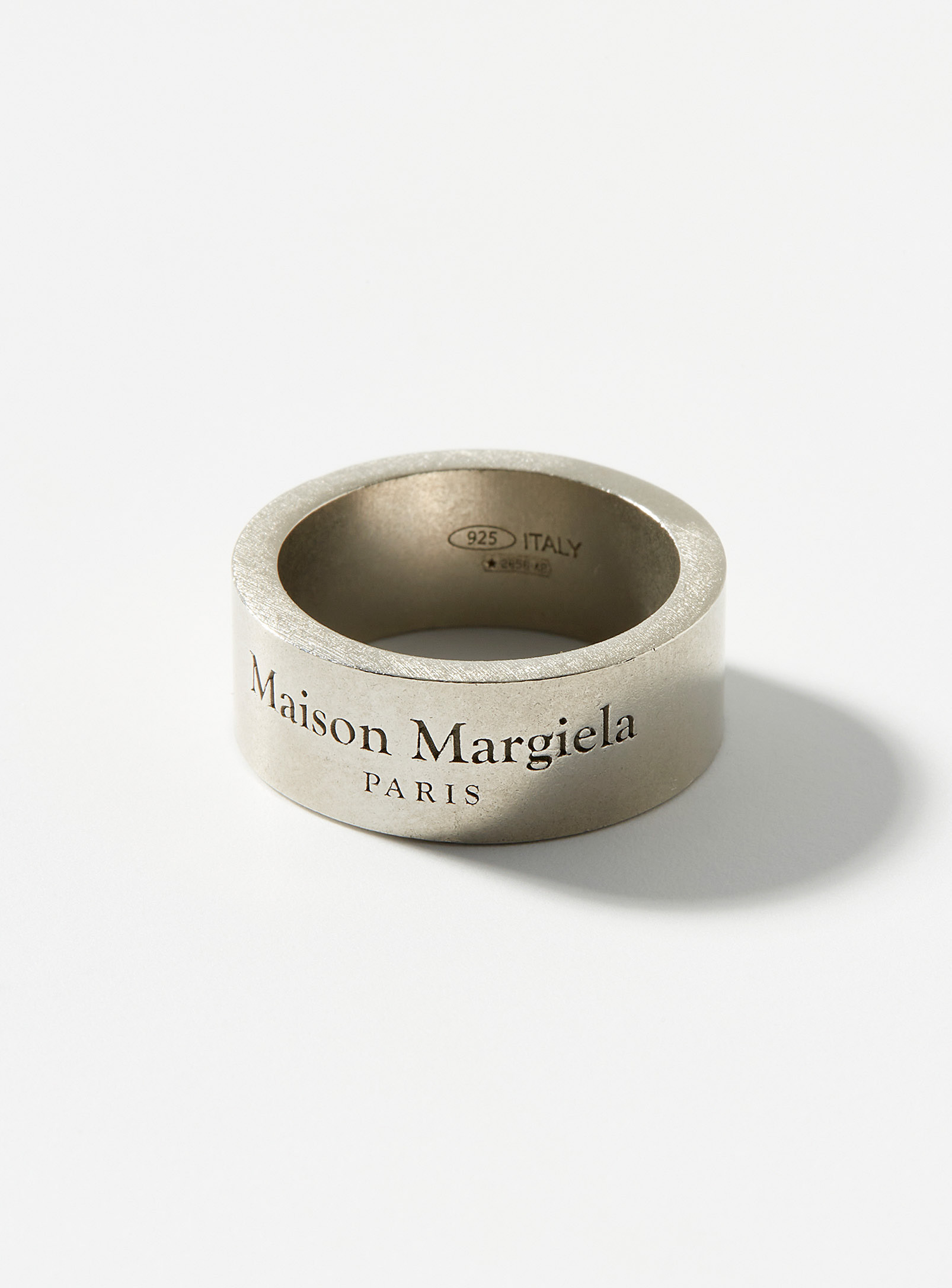 Maison Margiela - Engraved ring (Men, Grey, 6) | Simons