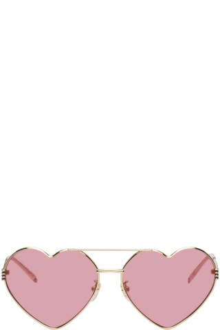 Gold Heart Sunglasses | SSENSE